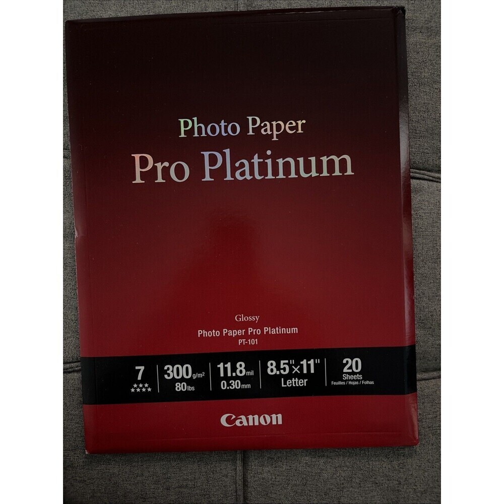 Brand new Canon PT-101 8.5-Inch x 11-Inch Photo Paper Pro Platinum (20 sheets)